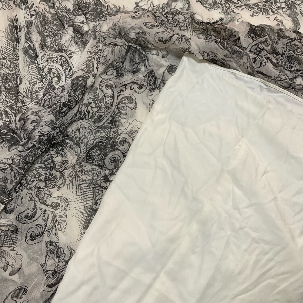 BCBGMaxAzria Cream and Black Strapless Silk Dress - Picture 4 of 13